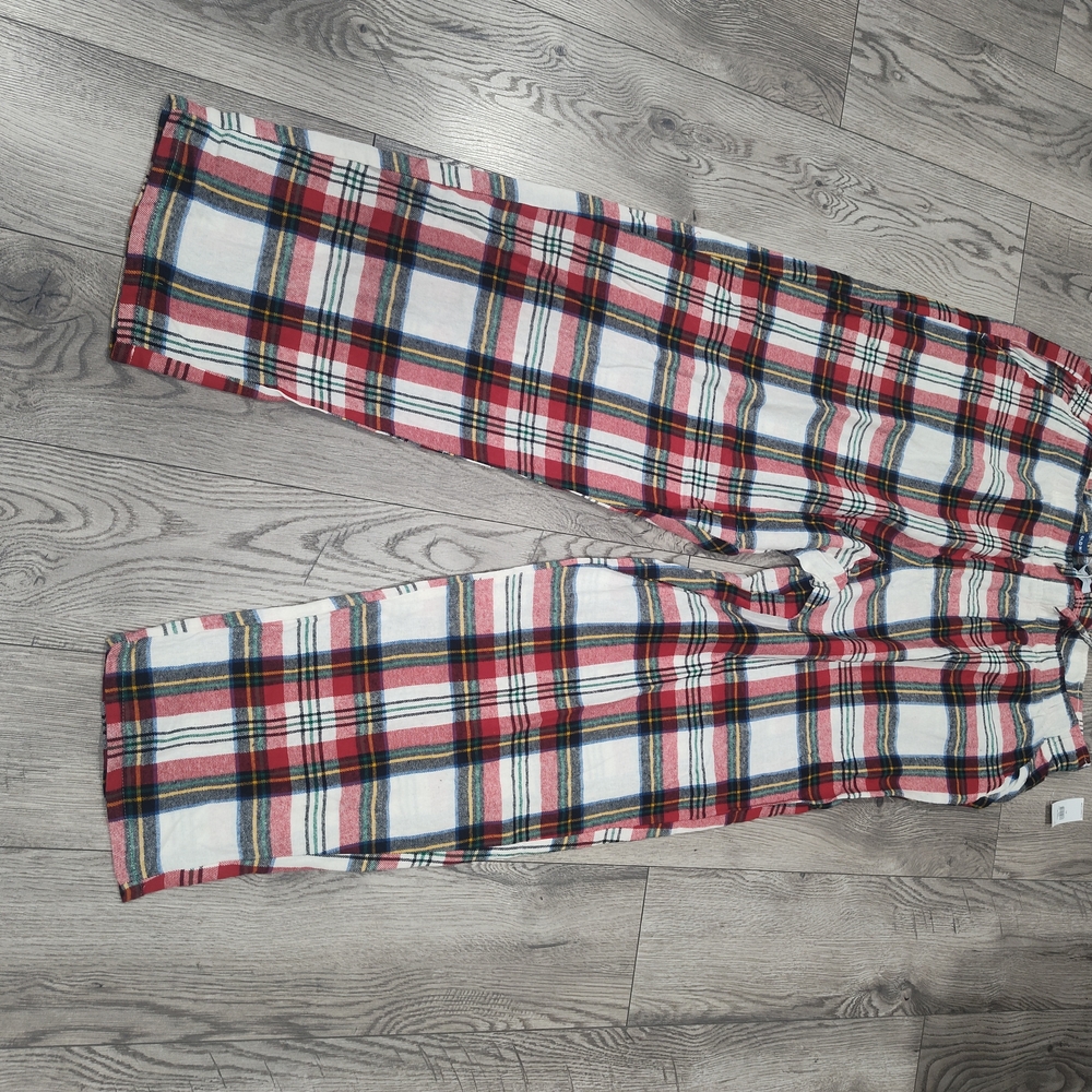 Old Navy Red & White Plaid Jogger Pants